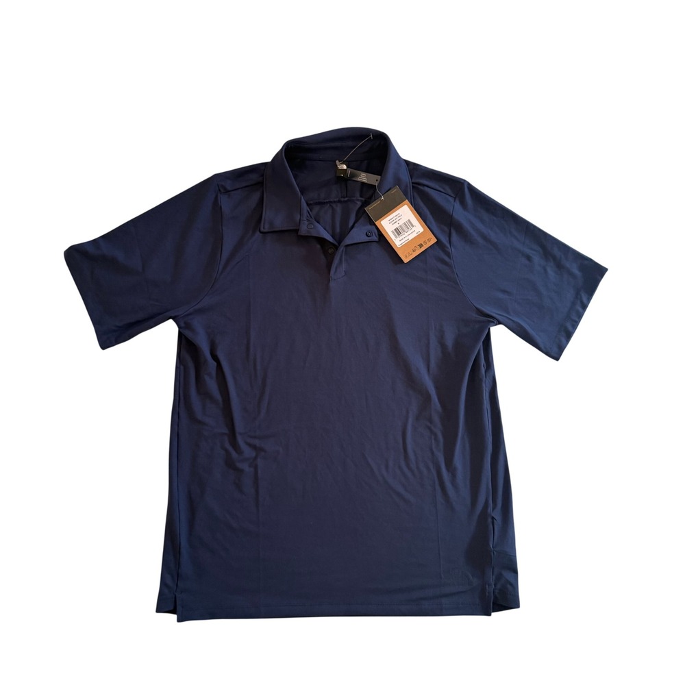NWT The North Face Mens Dune Sky Polo Summit Navy Blue UPF Anti-Odor Size Medium